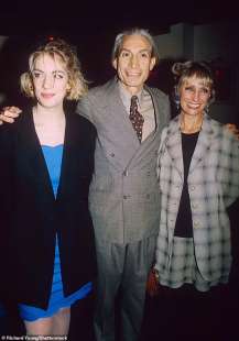 Charlie Watts con la moglie e la figlia