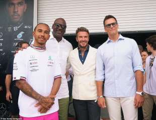 David Beckham Tom Brady e Michale Jordan al Gp di Miami