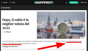 Huffington Post - Valuta russa ai minimi anziche ai massimi