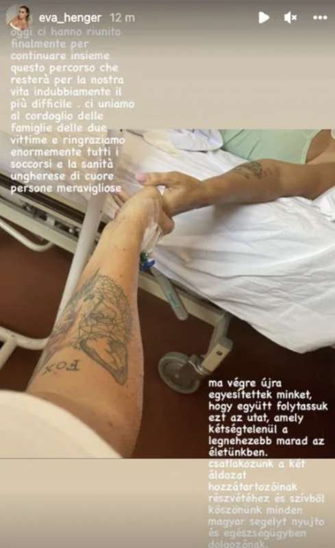 la instagram story di eva henger dall ospedale