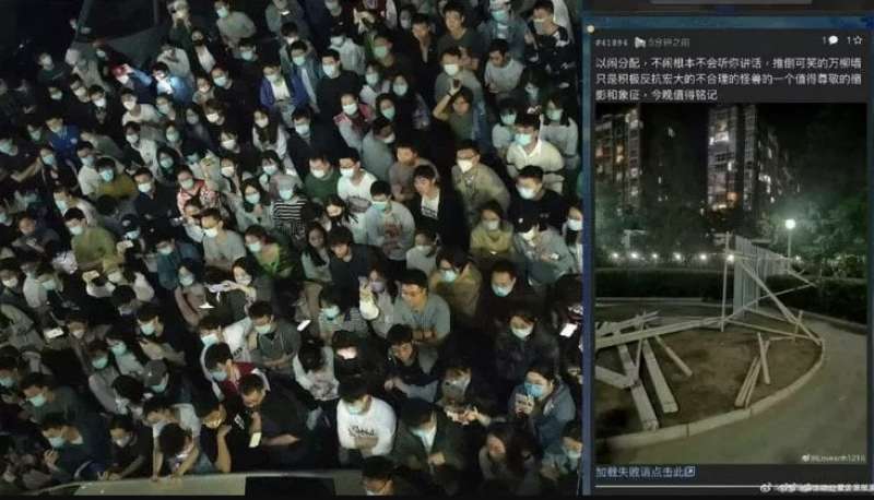 la protesta degli studenti dell universita di pechino contro il lockdown