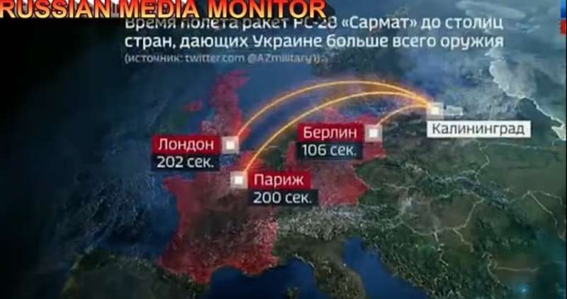 la tv russa e gli attacchi nucleari in europa