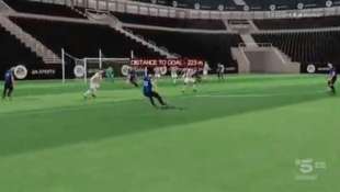 replay virtuale sul gol di barella a inter juventus