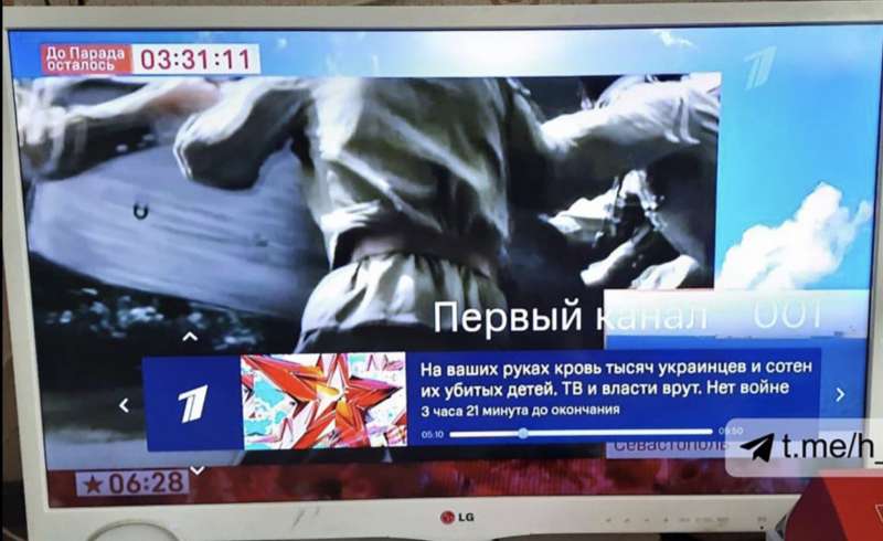 tv russe hackerate durante la parata della vittoria