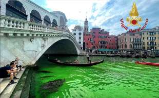 acqua del canal grande colorata di verde 5