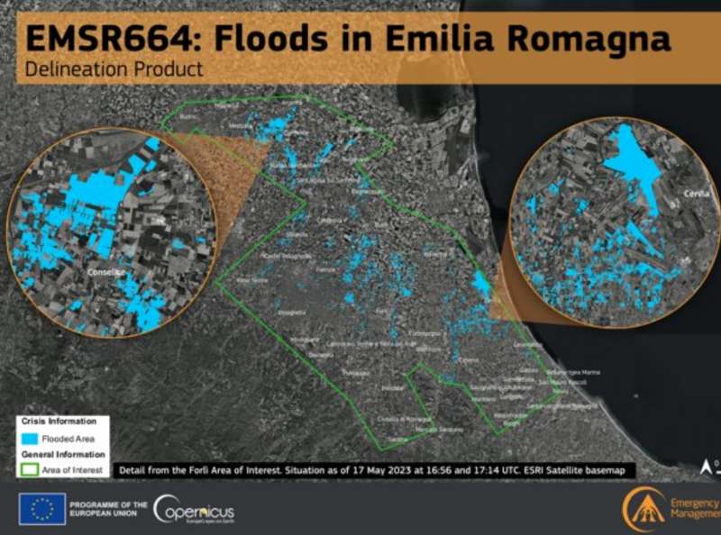 alluvione in emilia romagna visto dal satellite 2