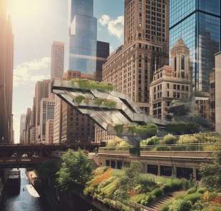 chicago nel 2050 secondo midjourney 1