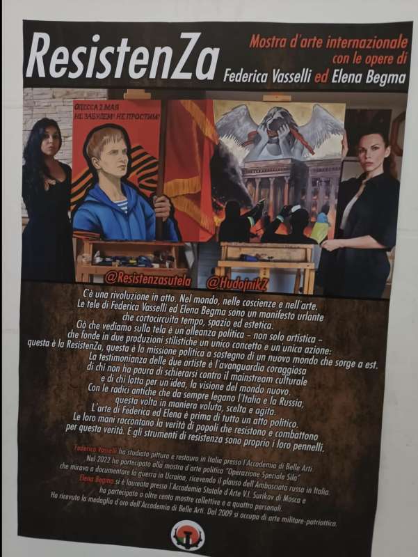 inaugurazione mostra d arte filorussa resistenza san lorenzo roma