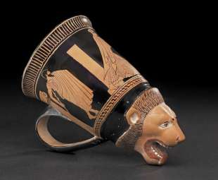 lion head drinking cup