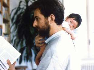 nanni moretti con il figlio pietro in aprile nel 1998