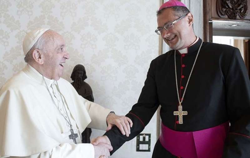 Papa Francesco con Visvaldas Kulbokas