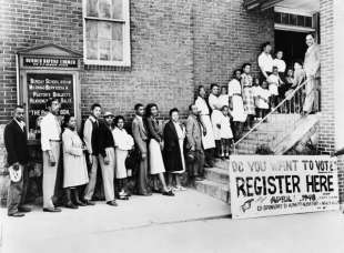 afroamericani che si registrano per votare nel 1948