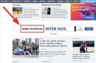 Bebbe Servegnini su home page Corriere