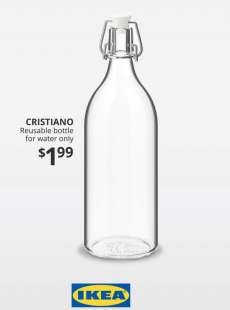 la bottiglia d'acqua cristiano di ikea
