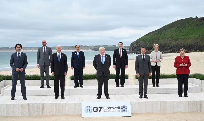 la foto dei leader al g7