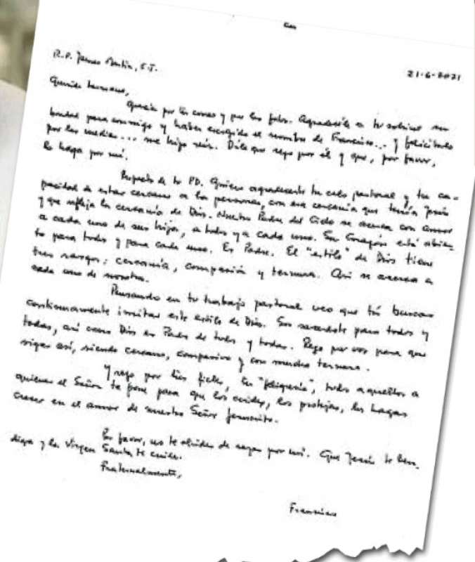 la lettera di papa francesco al gesuita james martin