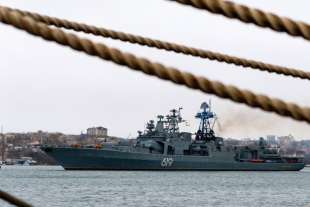 scontro tra navi russe e britanniche nel mar nero