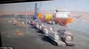 Gas tossico nel porto di Aqaba