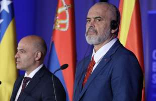 Il premier della Macedonia del Nord Dimitar Kovacevski e quello albanese Edi Rama