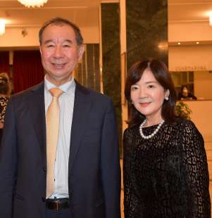 l ambasciatore giapponese hiroshi oe con la moglie midori foto di bacco