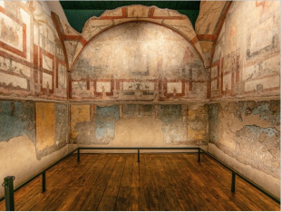 La stanza del culto nella Domus alle Terme di Caracalla