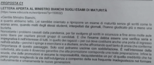 TRACCIA DELLA PRIMA PROVA DELLA MATURITA 2023 - LETTERA AL MINISTRO PATRIZIO BIANCHI
