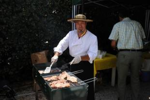 festa colombiana all'aranciera carne alla brace