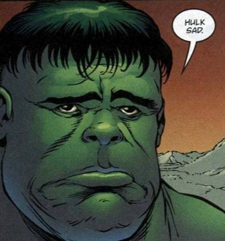 la tristezza di hulk