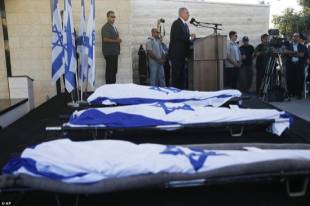 netanyahu al funerale dei tre studenti uccisi da hamas