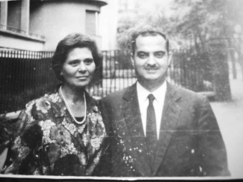 Emanuele Macaluso con la moglie