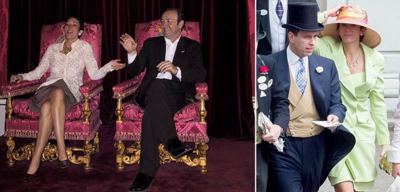 GHISLAINE MAXWELL, KEVIN SPACEY, PRINCIPE ANDREA