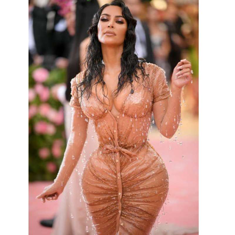 kim kardashian tutta bagnata met gala 2019