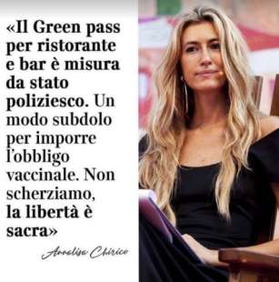 ANNALISA CHIRICO CONTRO IL GREEN PASS