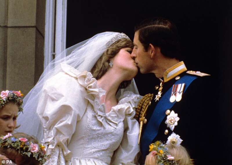 Carlo e Diana il giorno delle nozze