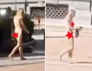 donna nuda in giro in centro a milano
