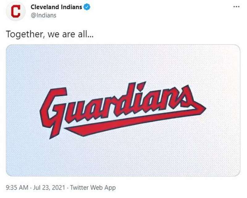 la squadra di baseball cleveland indians diventa guardians