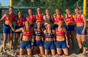 La squadra di beach handball norvegese