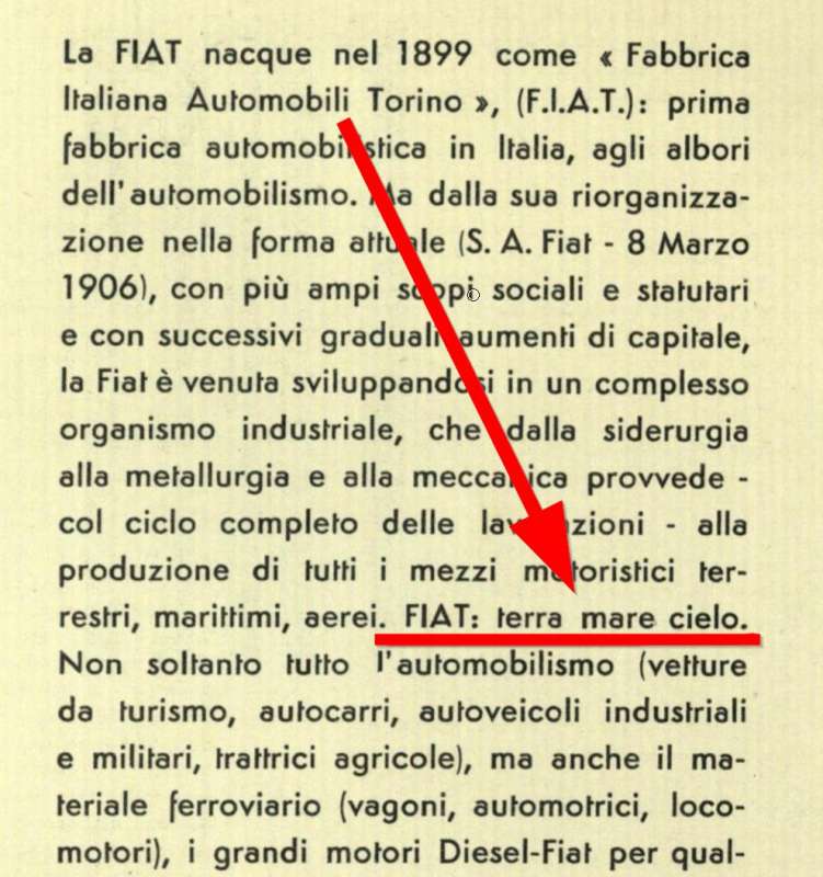 Pagina interna opuscolo Fiat