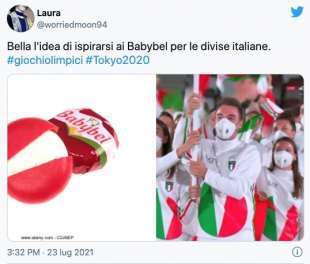 tweet sulla divisa italiana a tokyo2020 1