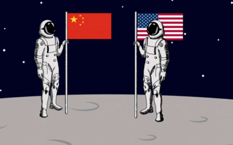 cinesi e americani sulla luna