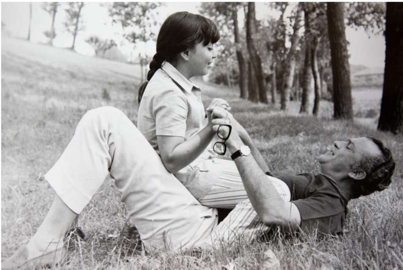 eugenio scalfari con la figlia donata nel 1968
