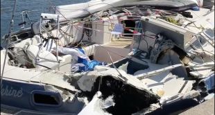 la barca a vela distrutta dal motoscafo all argentario