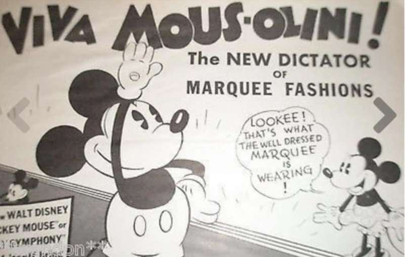 viva mous olini la pubblicita di disney con topolino fascista
