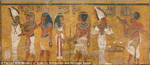 dipinti sui muri della tomba di tutankhamon