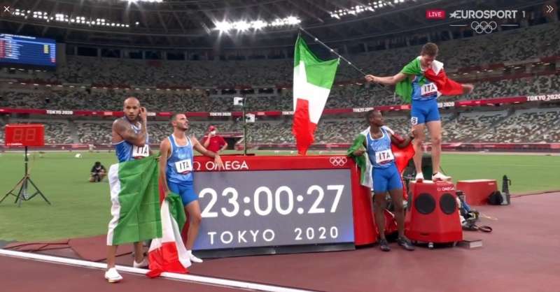 4x100 italia oro a tokyo 2020