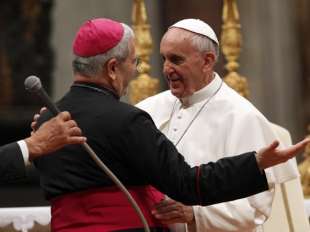 francesco beschi (vescovo di bergamo) con papa francesco