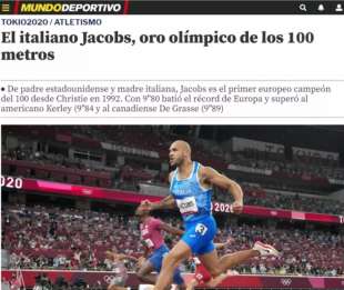la vittoria di marcell jacobs nei 100 m mundo depurtivo