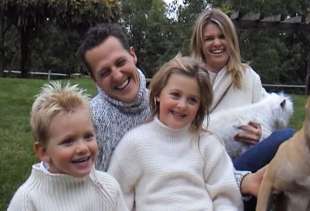 Michael Schumacher con la moglie e i figli