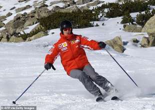 Michael Schumacher sugli sci