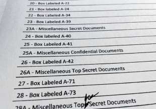 elenco dei documenti ritrovati a mar a lago
